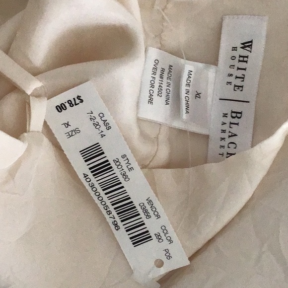 Silk crinkle tank top with natural shell detail - Picture 5 of 5